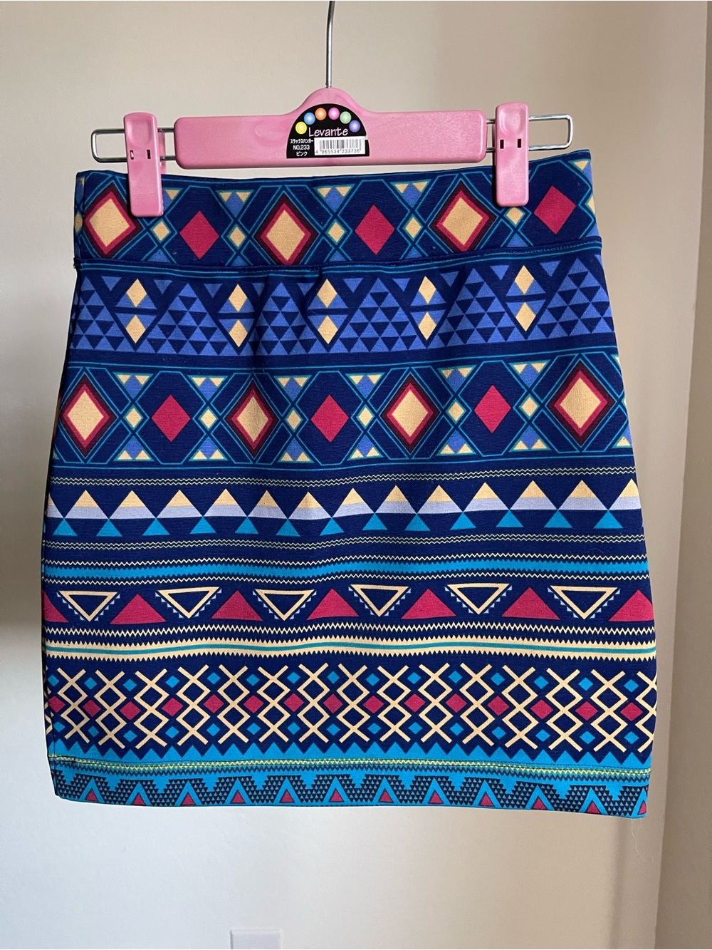 Forever 21 Blue Geometric Aztec Pencil Skirt